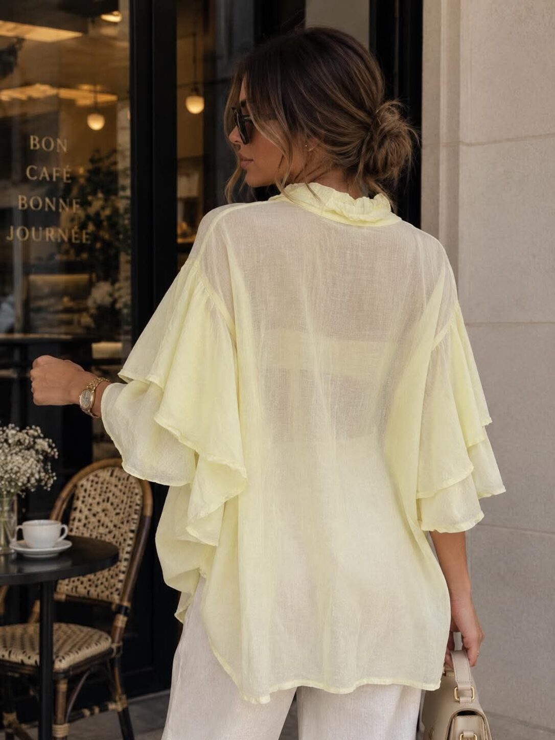 03-camasa-dama-elodie-galben-pal-spate Cămașă damă elegantă Elodie