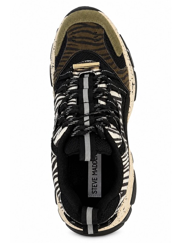 Sneakers Damă Steve Madden Animates-LE Olive Zebra