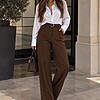 Pantaloni Damă Eleganți Maro Sienna